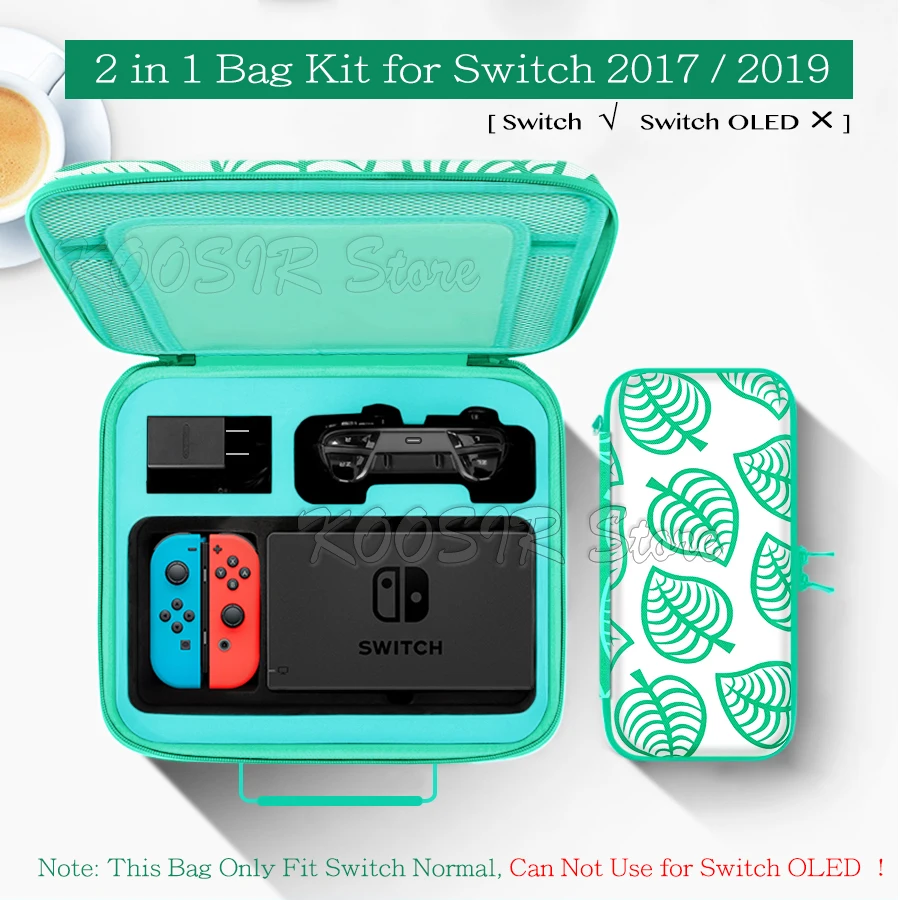 Bolsa de almacenamiento bonita para Nintendo Switch, funda de transporte con tema de Animal Crossing, accesorios para Nintendo Switch, bolsa portátil