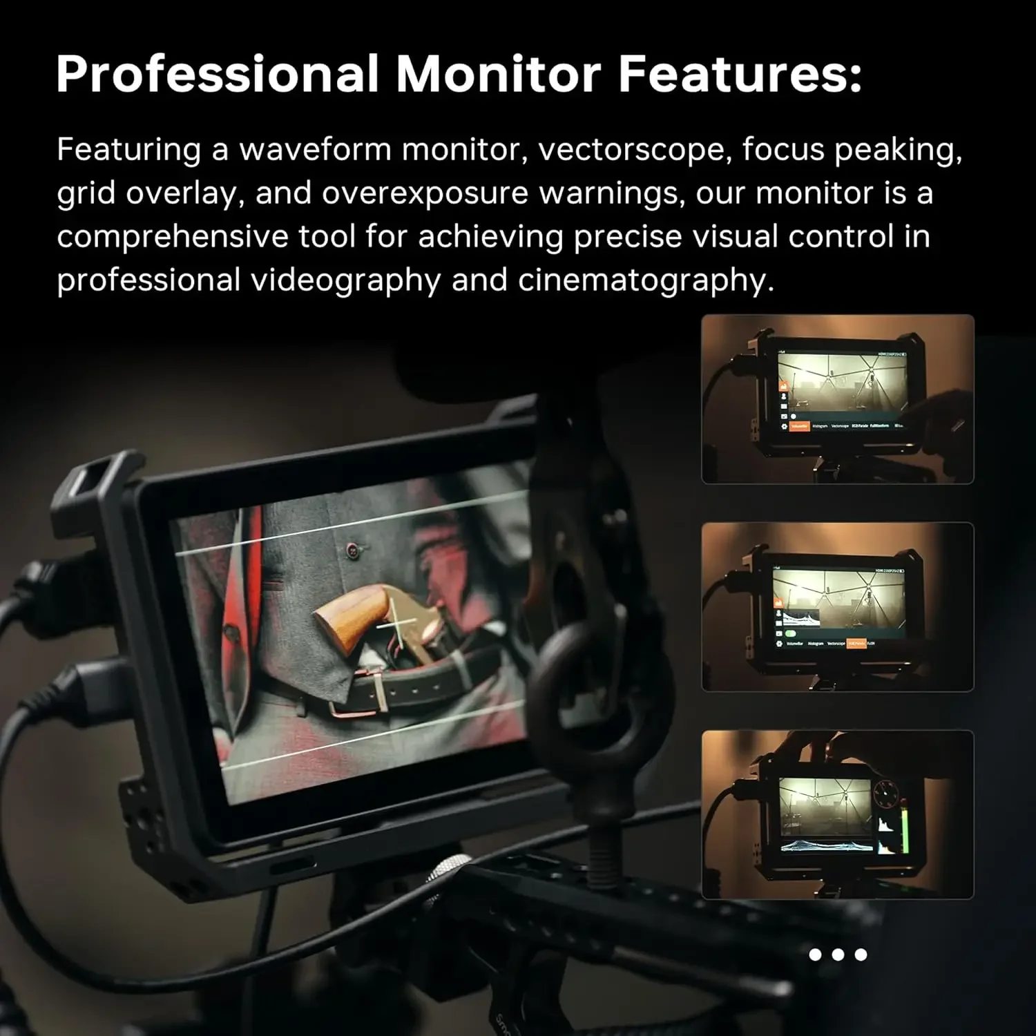 VILTROX DC-X2 6'' Full HD IPS Touchscreen   Kit 2000 Nits 4K HD  MI In/Out Video Field  Sunshade Hood 3D LUT