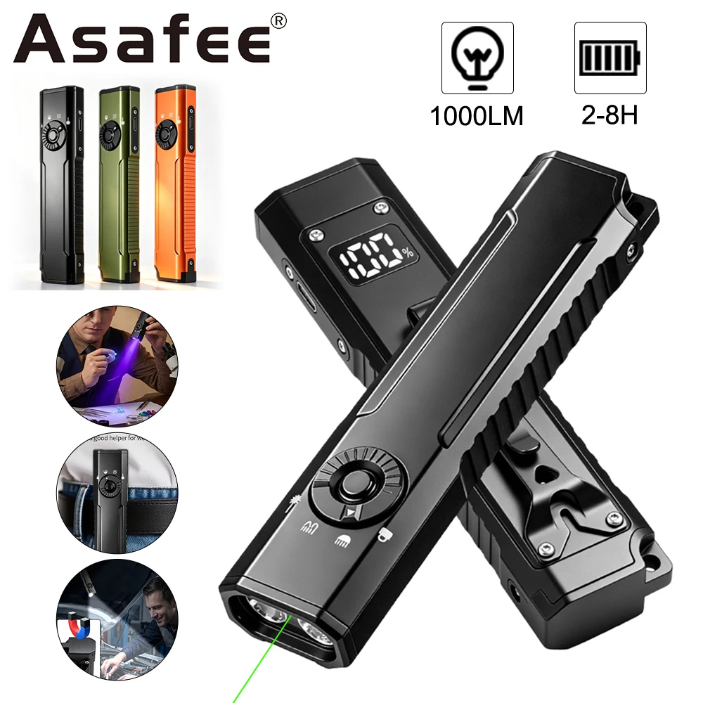 asafee-x730-edc-three-in-one-led-flashlight-three-light-modes-rechargeable-with-pen-clip-for-inspection-pet-toys-demonstration