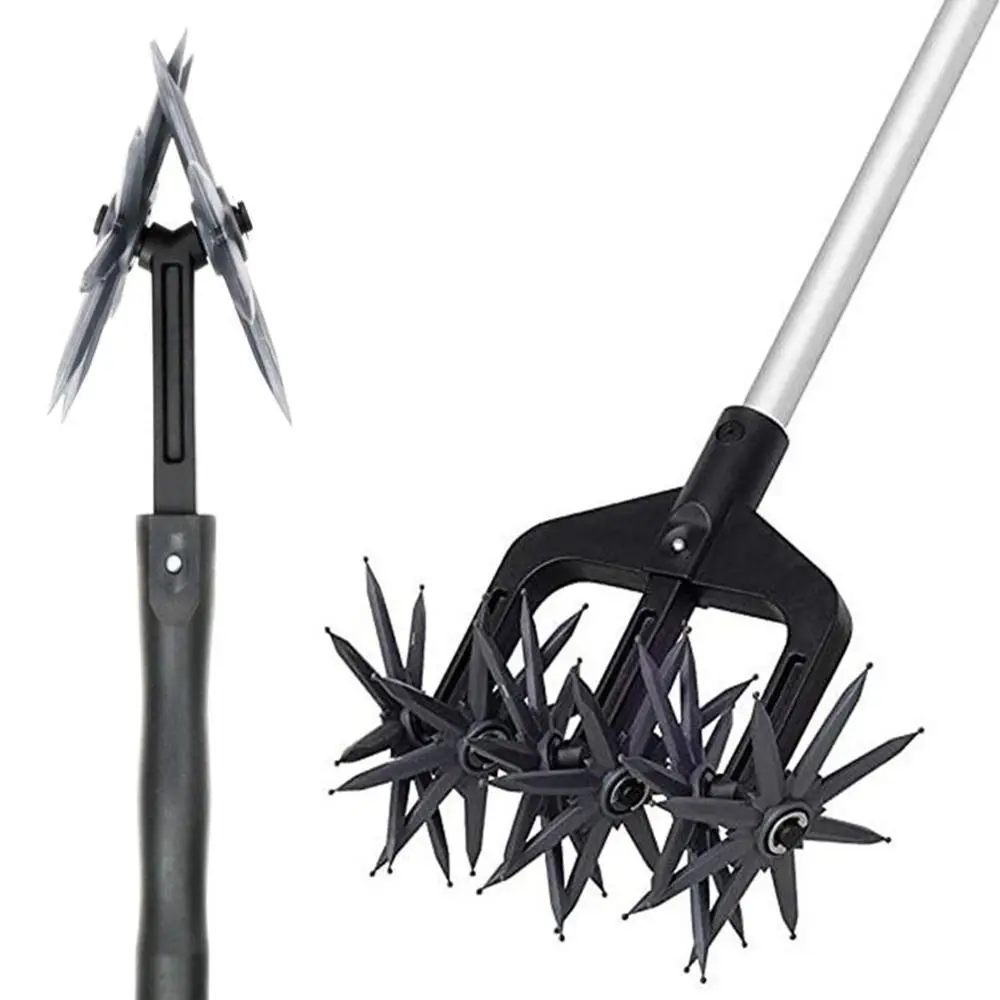 

Durable Adjustable Rotary Cultivator Detachable Labor-saving Garden Lawn Tiller Hand-Held Easy To Use Manual Aerators Reseeding