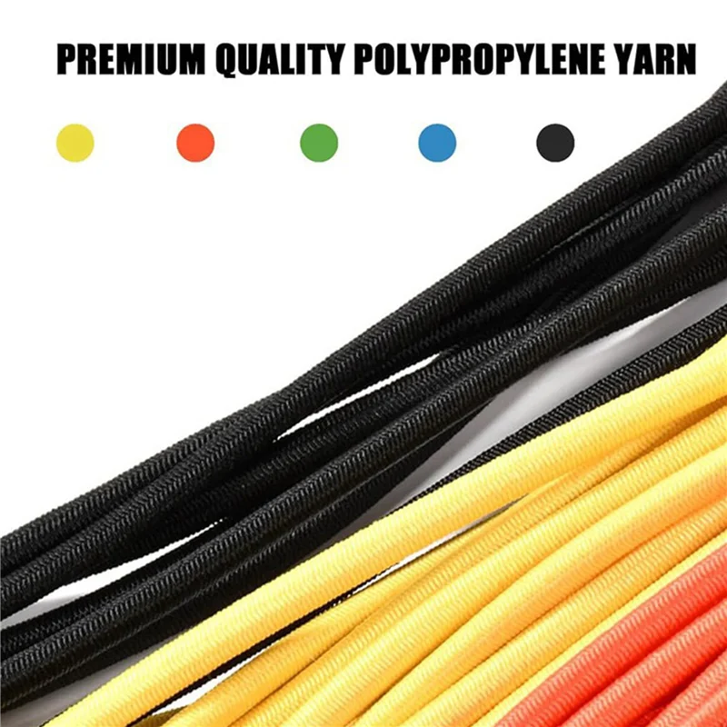 

EYFL-Small Bungee Cords With Hooks 60 Pack, Adjustable Rubber Elastic Cords For Luggage Roof Rack Hanging Outdoor