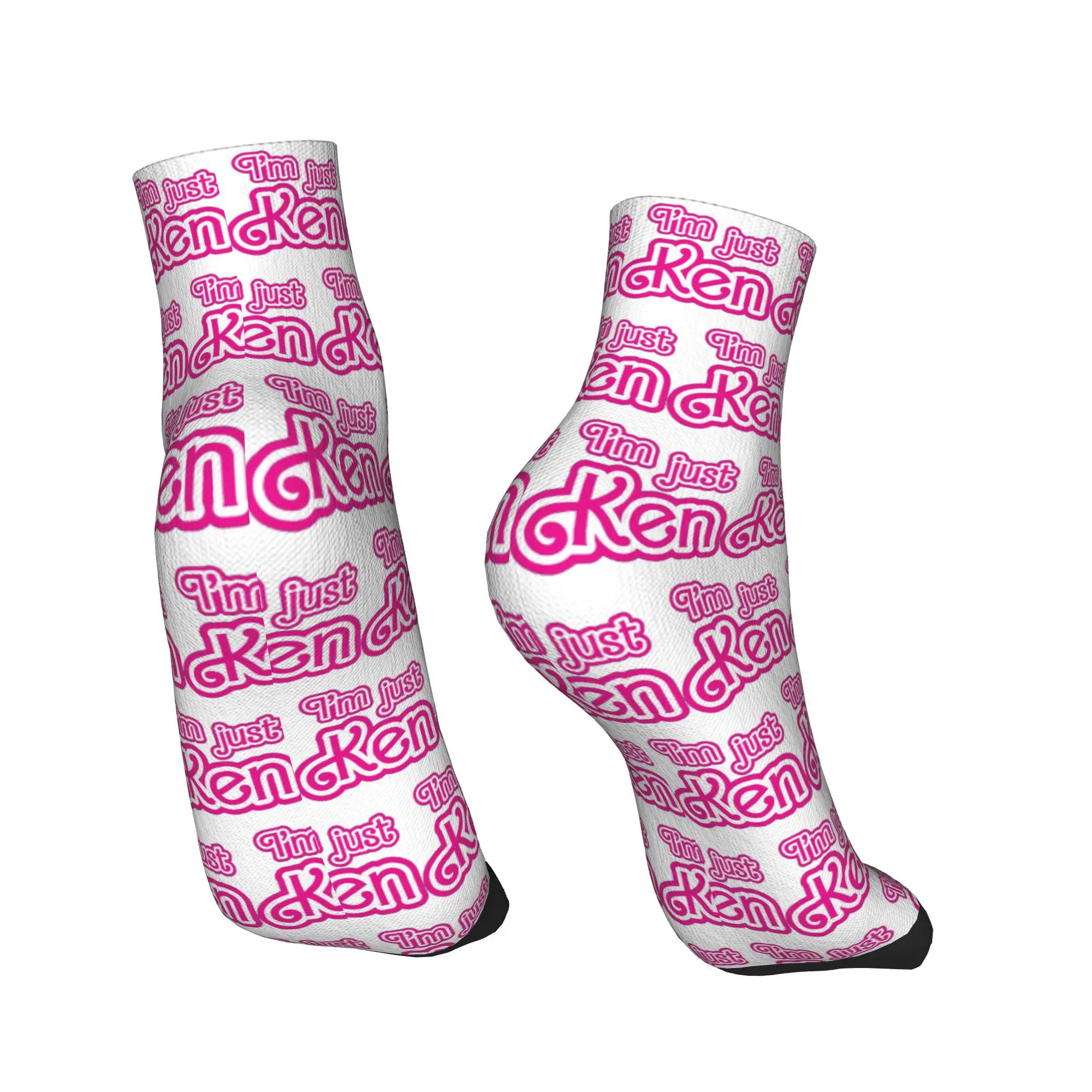 Calcetines I_m Just Ken para todas las estaciones, calcetines Harajuku absorbentes del sudor, medias divertidas para hombres y mujeres, regalos