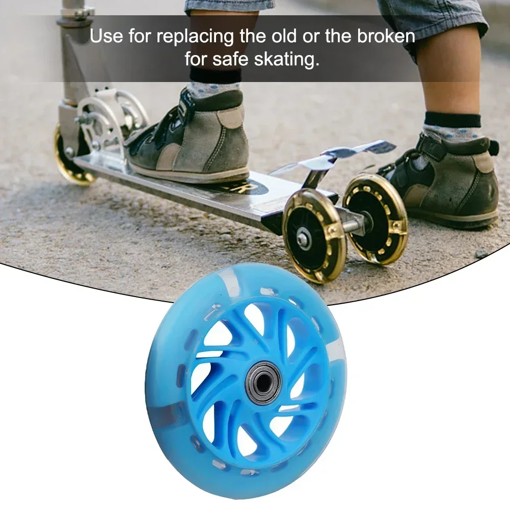 120mm LED Flash Wheel Flashing Lights Back Rear ABED For Scooter Mini-Bearings With 4-Colors Scooter Replacement Parts   2 0 2 4