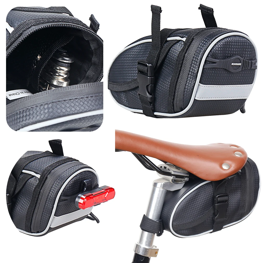 

Seatpost Storage Bag Reflective MTB Bike Rear Seat Bag Large Capacity Mountain Bike Tail Bag Bicycle Accessories