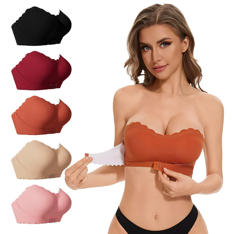 

Gratitude More Than Ten Years Of Companionship Buy 3 Bras Get 1 Jewelry Free Anti-drop Sexy Wrapped Around TheChest Gathered bra