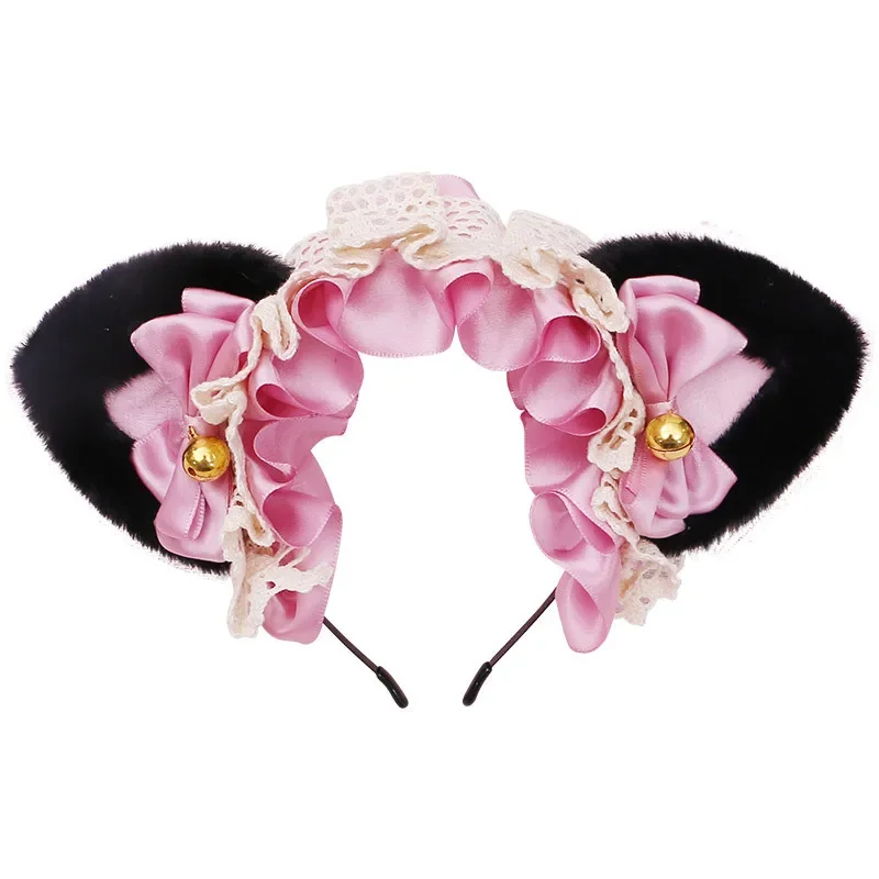 Furry Animal Cat Fox Ear Hair Hoops Party Cosplay Fur Hairband Girls Fashion Halloween Anime Headbands Headwear Hair Accessories