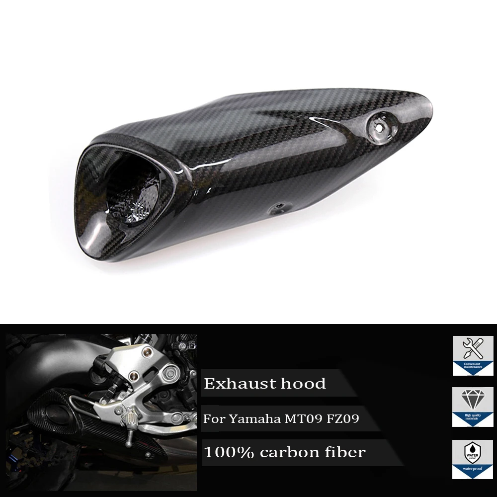 

For Yamaha MT09 FZ09 2013 2014 2016 Carbon Fiber Motorcycle Modified Exhaust Pipe Insulation Cover