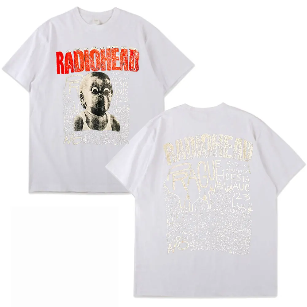 Vintage Rock Band Radiohead Pablo Honey T Shirt Men Fashion Hip Hop Punk Short Sleeve T-shirts 100% Cotton Casual T-shirt Tops