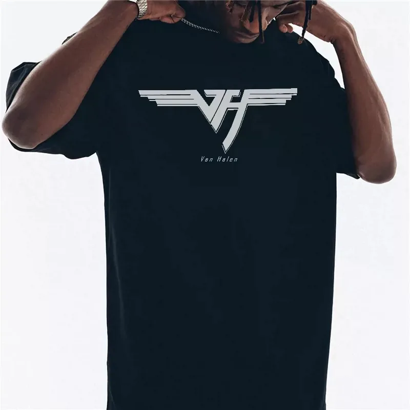 Van Halen Classic Winged Logo Band Graphic T-Shirt Cotton Men Women Streetwear Tee