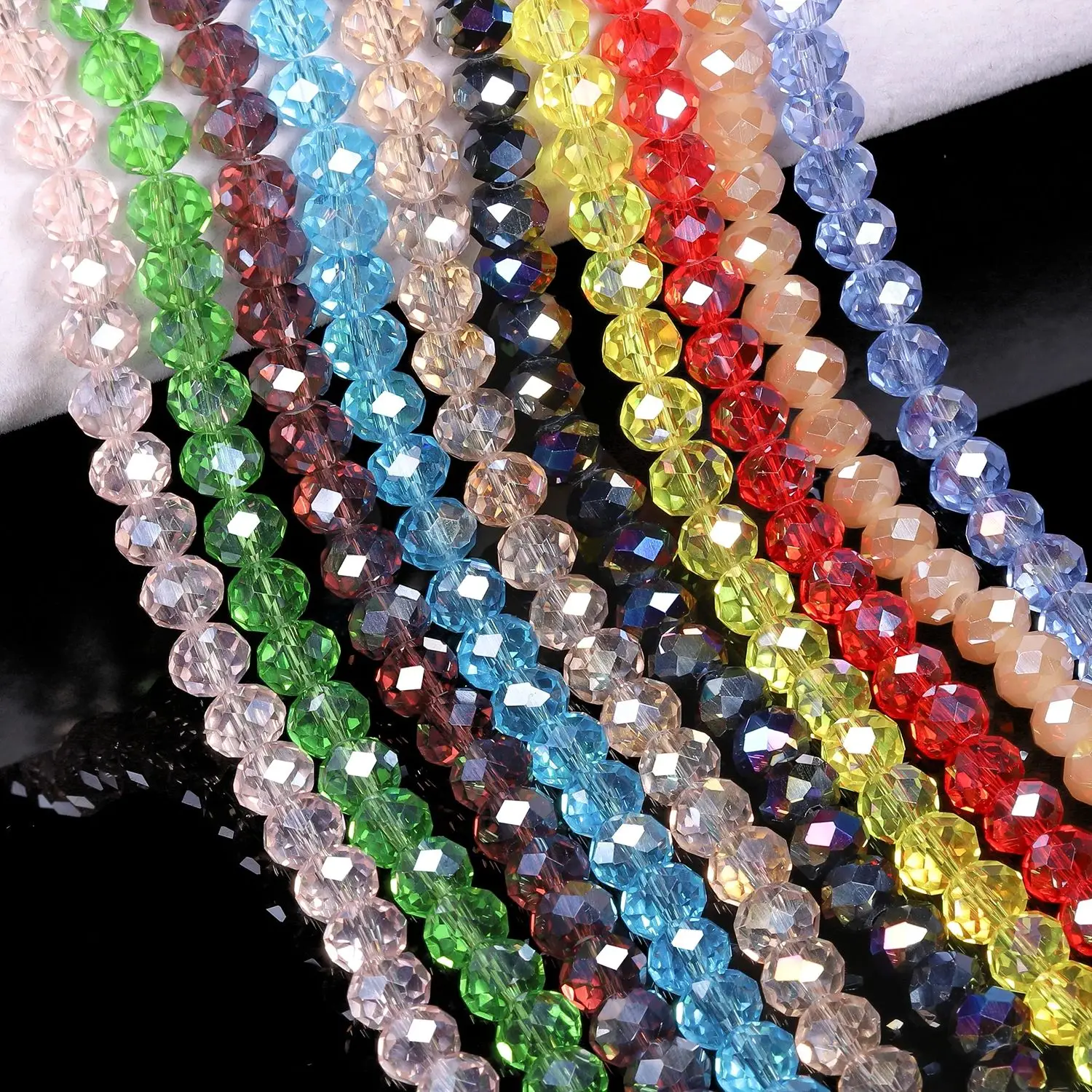 3/4/6/8mm Austria Faceted Crystal Beads Rondelle Glass Beads Loose Spacer Beads For Jewelry Making DIY Bracelet Accessories