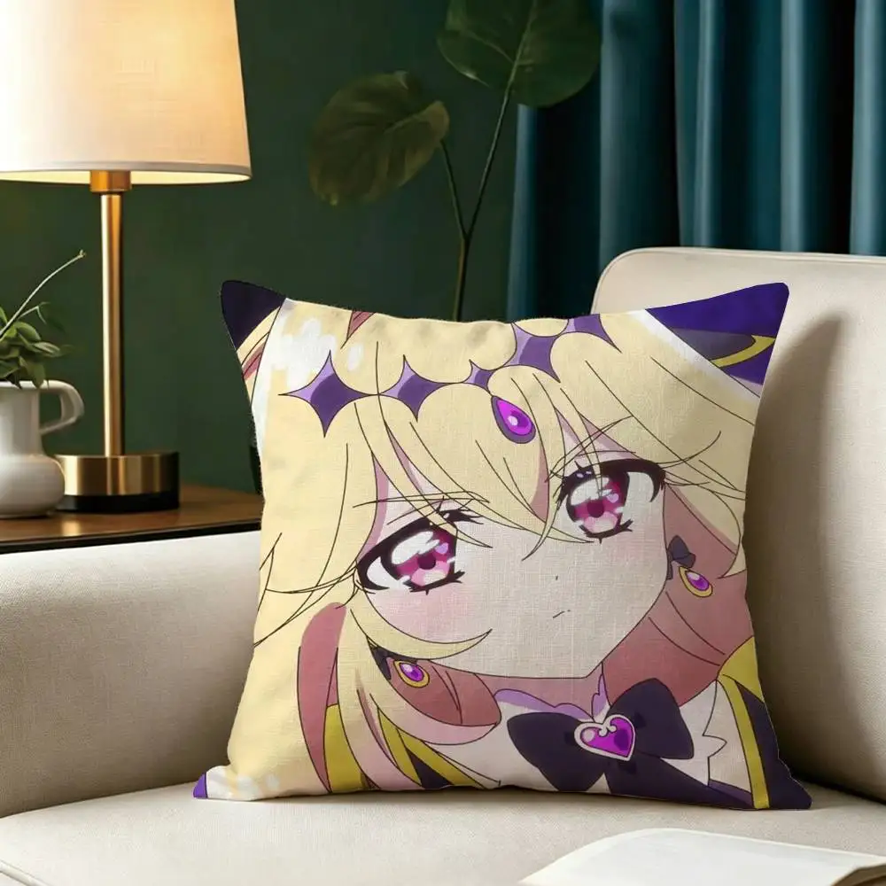 Cure Arcana Shadow M-Moria L-Luluka Square Double-Sided printed Pillow Case Bedroom Bedside Pillow Sofa Cushion Cover