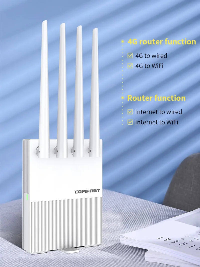 COMFAST Открытый маршрутизатор 4G LTE Модем 150 Мбит/с WiFi Слот для SIM-карты Маршрутизаторы CAT4 для IP-камеры/внешнего Wi-Fi Extender Repeater