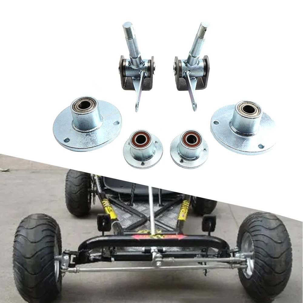 

1 set Karting Front Wheel Knuckle Spindle 5"/6" Wheel Hub Fit For DIY China 110cc 168 200F Go Kart Buggy ATV UTV Quad Bike Parts