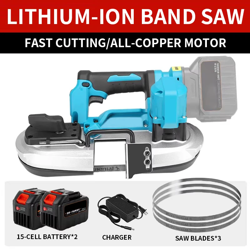 منشار شريطي ليثيوم قابل لإعادة الشحن، قاطع النجارة المعدني المحمول، منشار يدوي متعدد الوظائف عالي الدقة #6