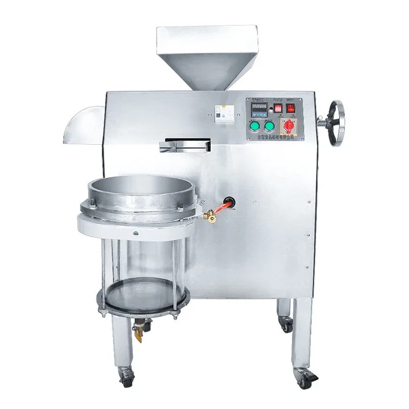 Commercial oil press YG60 peanut walnut hot and cold double pressing stainless steel intelligent temperature control oil pressin