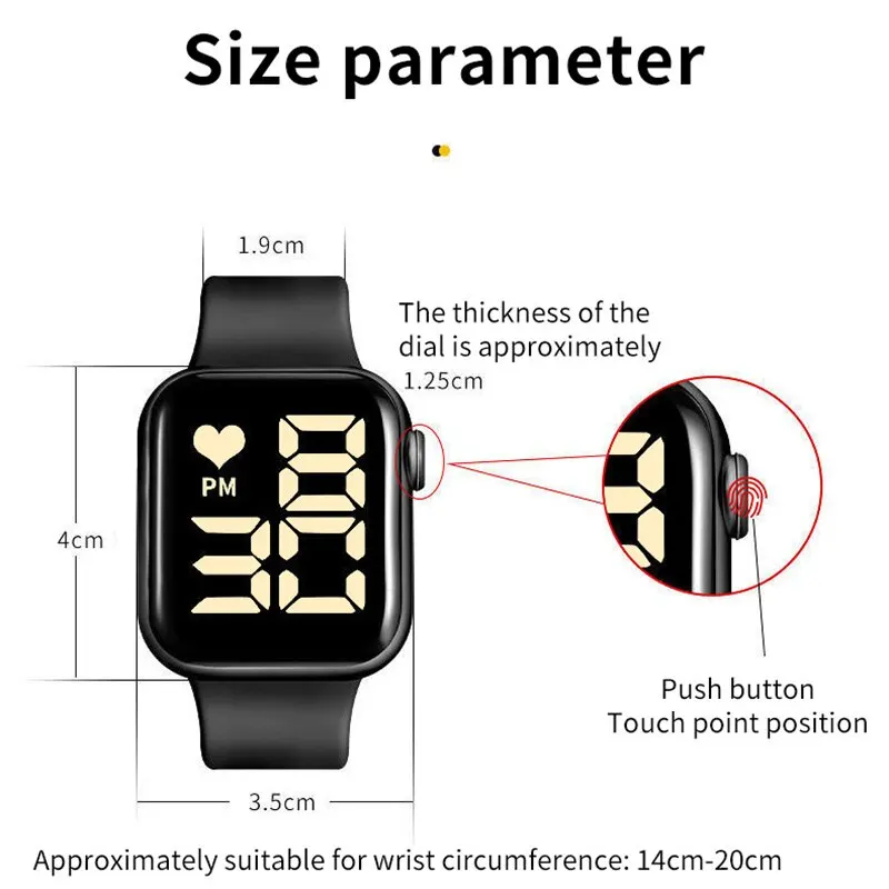 2023 LED Digital Watch for Kids Sports Waterproof Watches Boy Girl Childrens Watch Electronic Clock