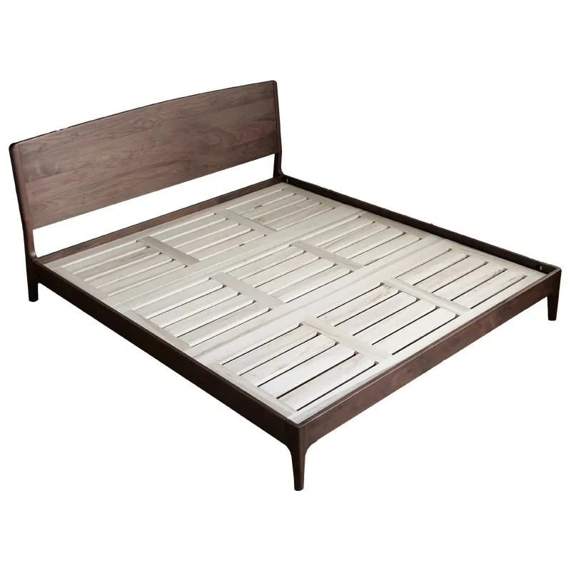 

Solid wood North American mahogany with storage whole modern simple full solid wood 1.5 meters double
