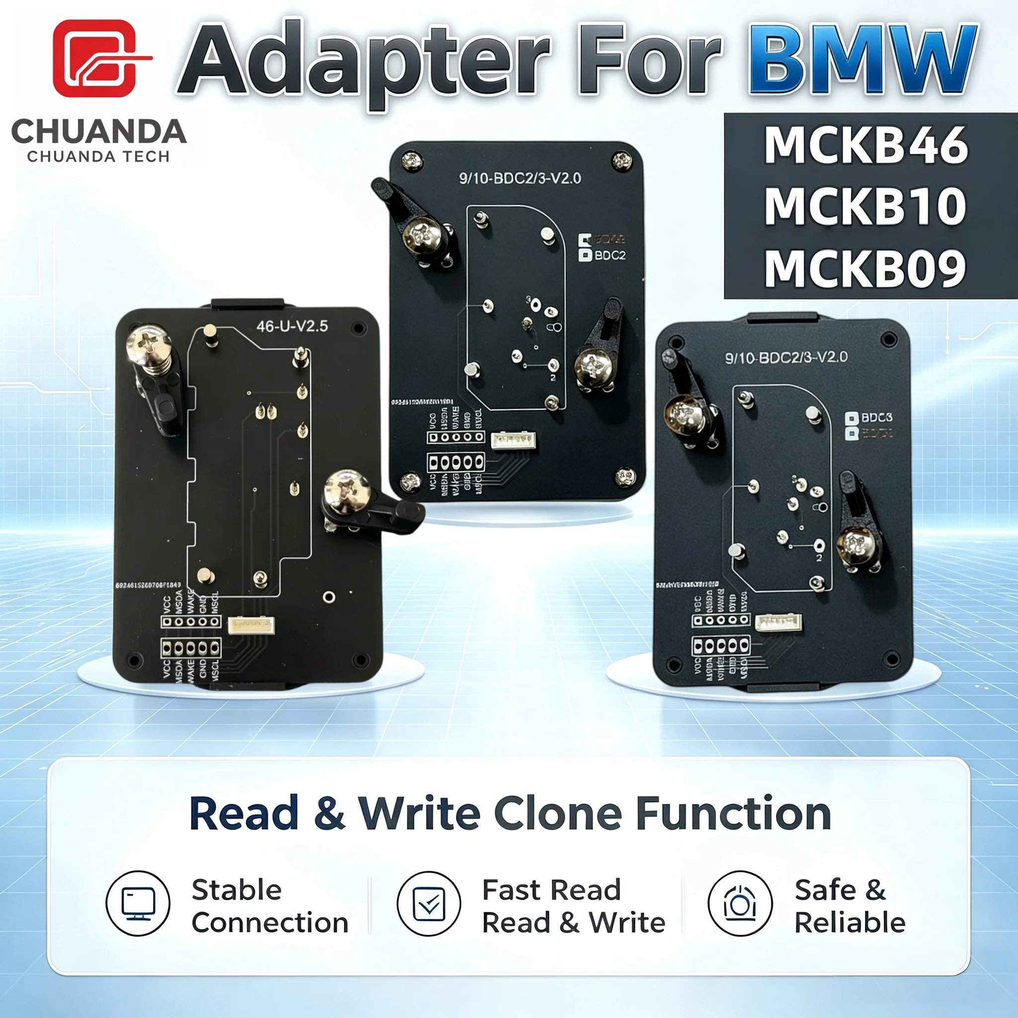 Mckb09/10/46 Adapter Is Suitable for Bmw U Models, Bmw Bdc, and Bmw G20/G22/G30/G05/G06/G07 Keys, Compatible with Nxpkiller Kd Xhorse Cg Kydz Devices for Solder-Free Reading and Writing