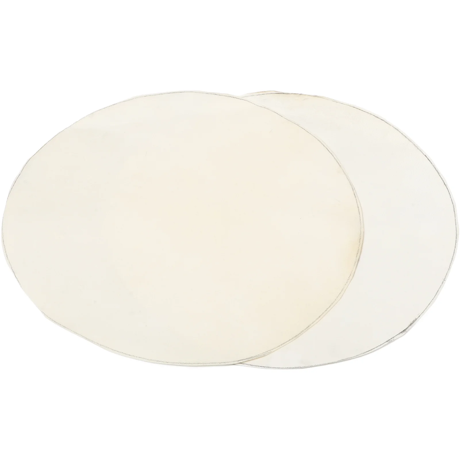 2 Pcs Goat Skin Drum Congo Parts Cherry Blossoms 4000X4000X010CM Head Replacement Beige Conga Drumhead African Covers