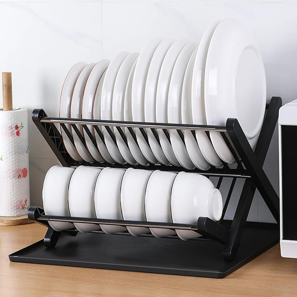 Drying Rack Kitchen Folding Clothes Plated Dish Drainer Draining Dryer Strainers For Counter Bowl Racks Tray Dishes