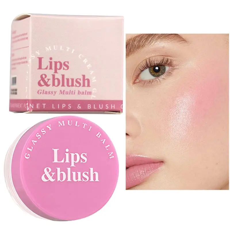 Blush for Cheeks 2-in-1 Face Blusher and Lip Color Buildable Coverage Contour Highlighter Cosmetics Matte Finish Natural Glow