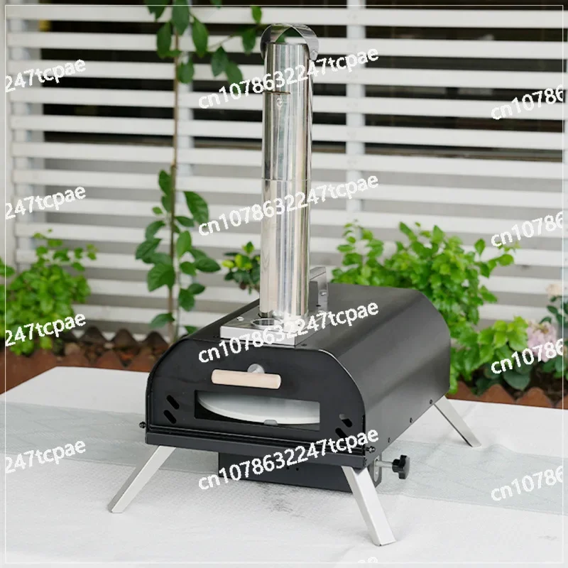 Portable Rotary Pizza Oven with Pizza Stone Wood Granules Pizza Oven Folding Outdoor Oven