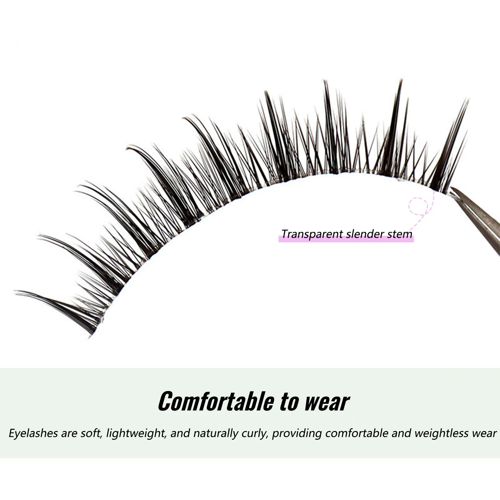 柔らかくて巻き毛のつけまつげ,妖精のような外観,日曜大工のメイク用のマルチパック,ビューティーサロン,6〜12mm