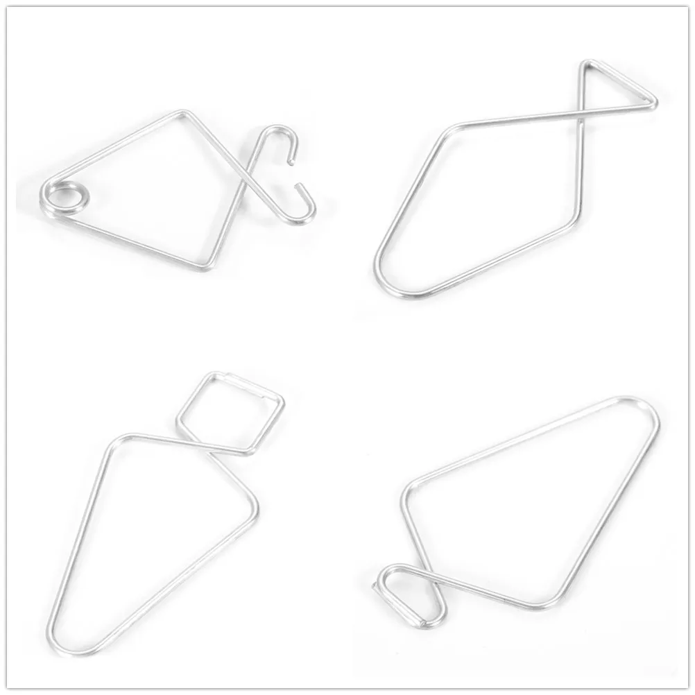 10pcs Metal Ceiling Grid Hooks Tile Rebound Hanger T-bar Wire Multi-Size Hanging Sign Banner Poster Decor Home/Office/Party