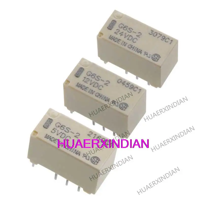 10PCS/LOT New Original  G6S-2-2F-5VDC 12VDC 24VDC 8 2A 25V 12V 24V