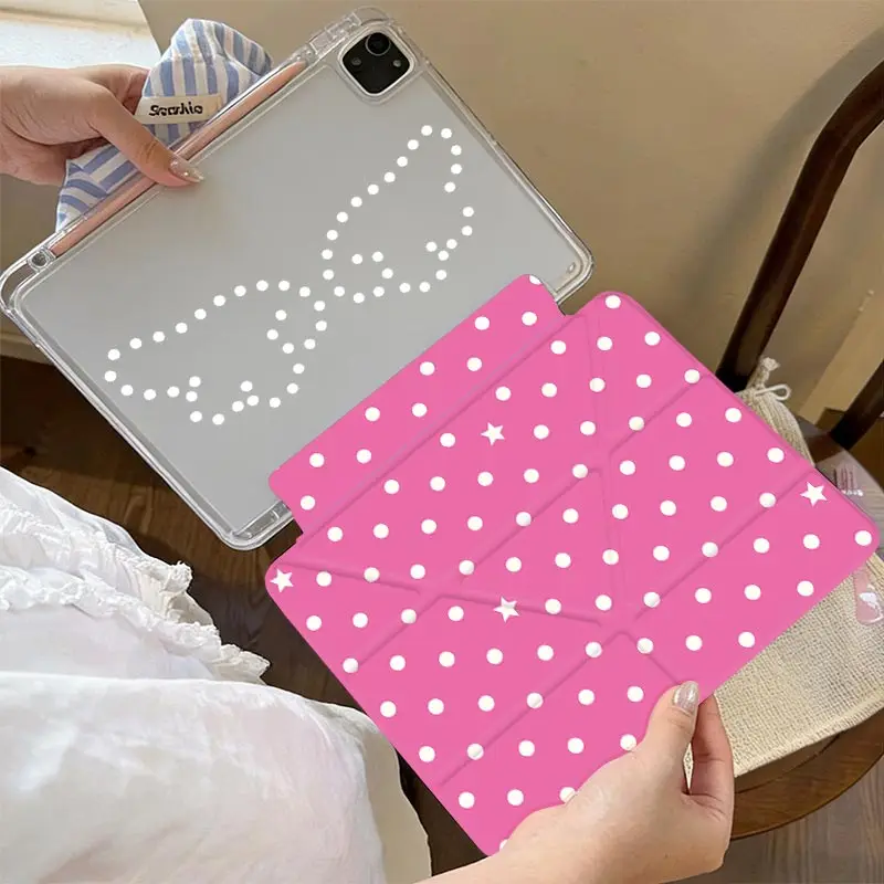 3+Y Fold Clear Acrylic Shell For iPad10.2 7/8/9th 4/5th 10.9 iPad A16 2025 11th Air11/13inch IPad Mini6 8.3 Pro 11 2024