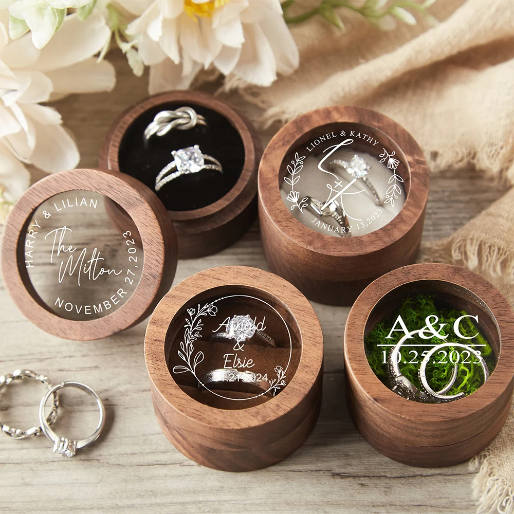 Boîte à matiques de mariage en - Wood Ring Blank avis et prix