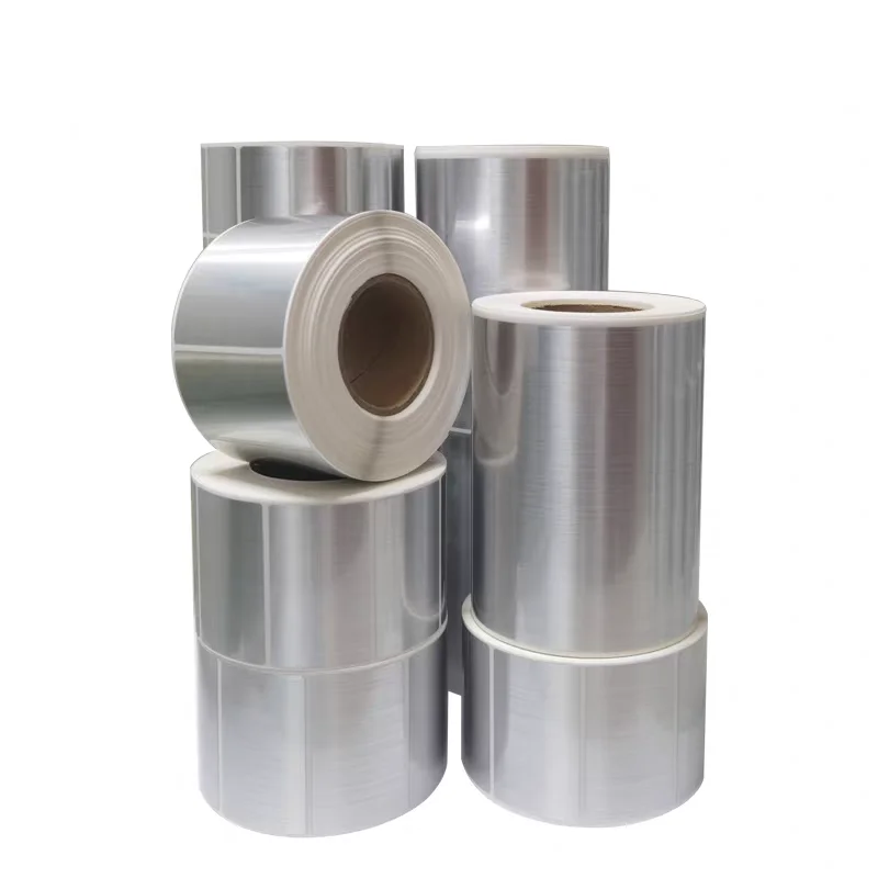 ورق ملصقات PET ذاتي اللصق من الفضة المصقولة، ملصق مكتب النقل الحراري/ورق طباعة ملصقات الباركود ذات الأصول الثابتة مقاومًا من iol #5