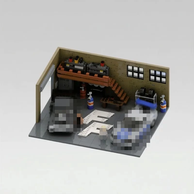 MOC Kreatives Stadt-Baufahrzeug Lagerhaus Baustein-Modell DIY Erwachsenen-Puzzle Montage-Spielzeug Jungen Geburtstagsgeschenk Dekoration – Detail 3