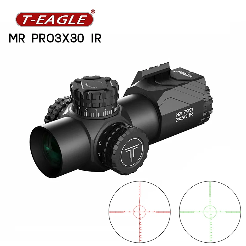 T-Eagle Optical Airsoft Gun Weapons Lunettes MR Pro 3x30IR 34mm Tube Rifle Scope For Hunting Pistol Sight Airgun Riflescope