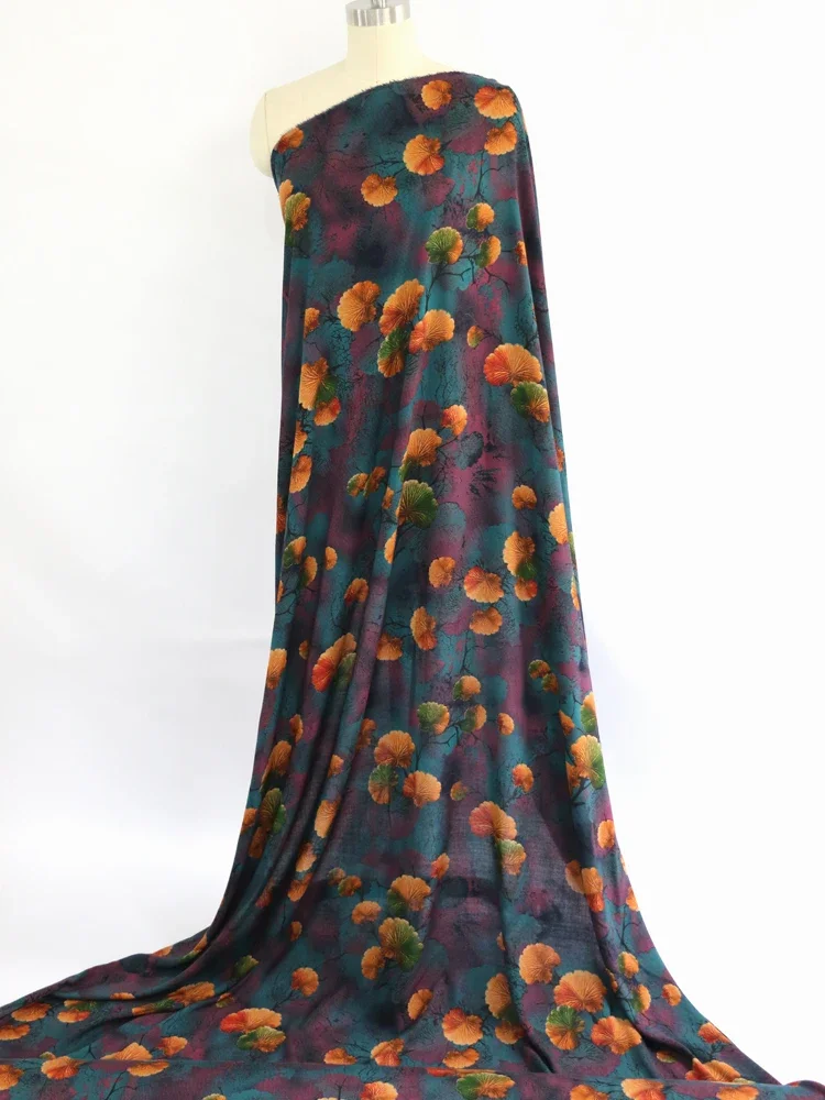 55'' breit pro Meter Vintage Rayon Material weicher Viskosestoff für Kleid Hemd Robe – Detail 5