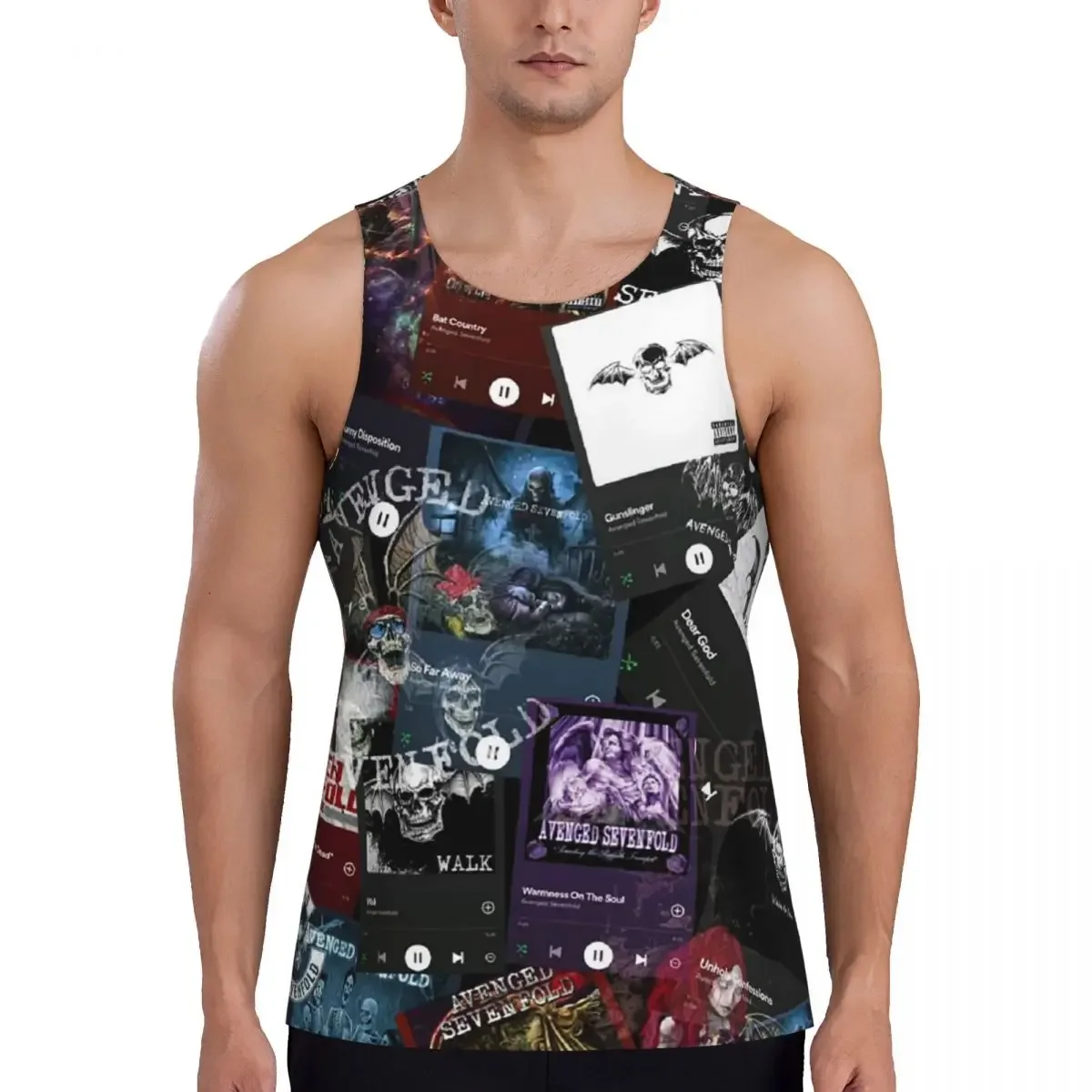 Avenged Sevenfold Gym Tank Bodybuilding Vest Fitness Sleeveless Tops Quick Dry Men Workout Sports Clothing