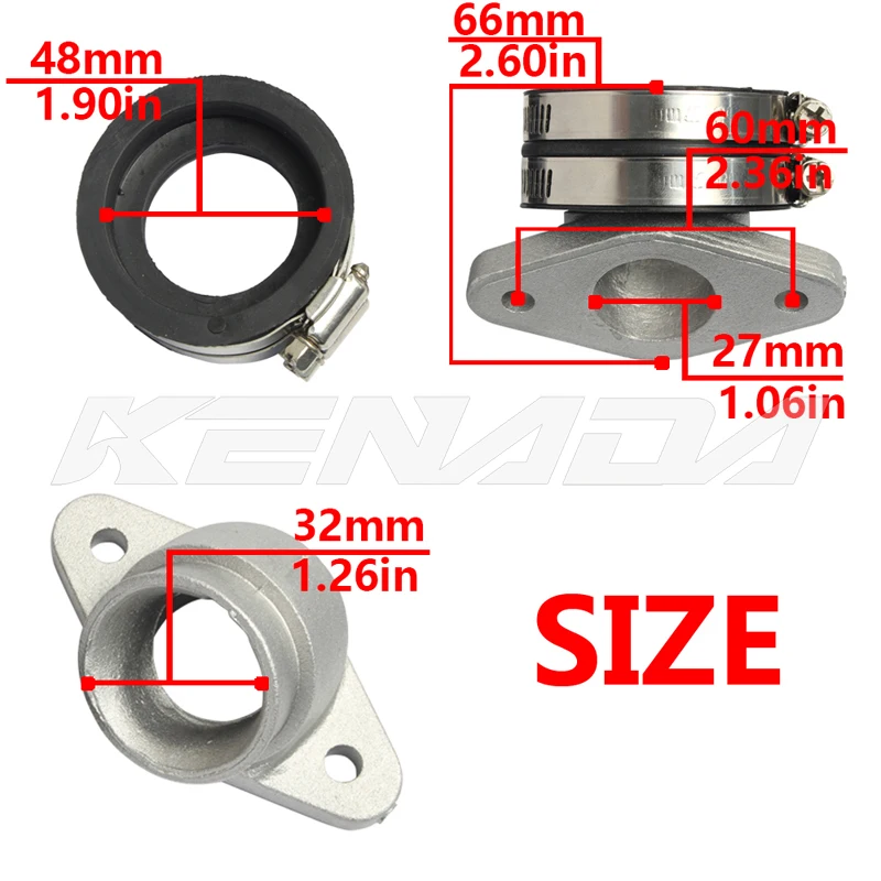 KENADA RACING Throttle Body Intake Pipe Manifold For Honda CBR250R CBR250 2011-2013 CB300F CBR300R 2017-2019 Rebel300 CMX300 image 2