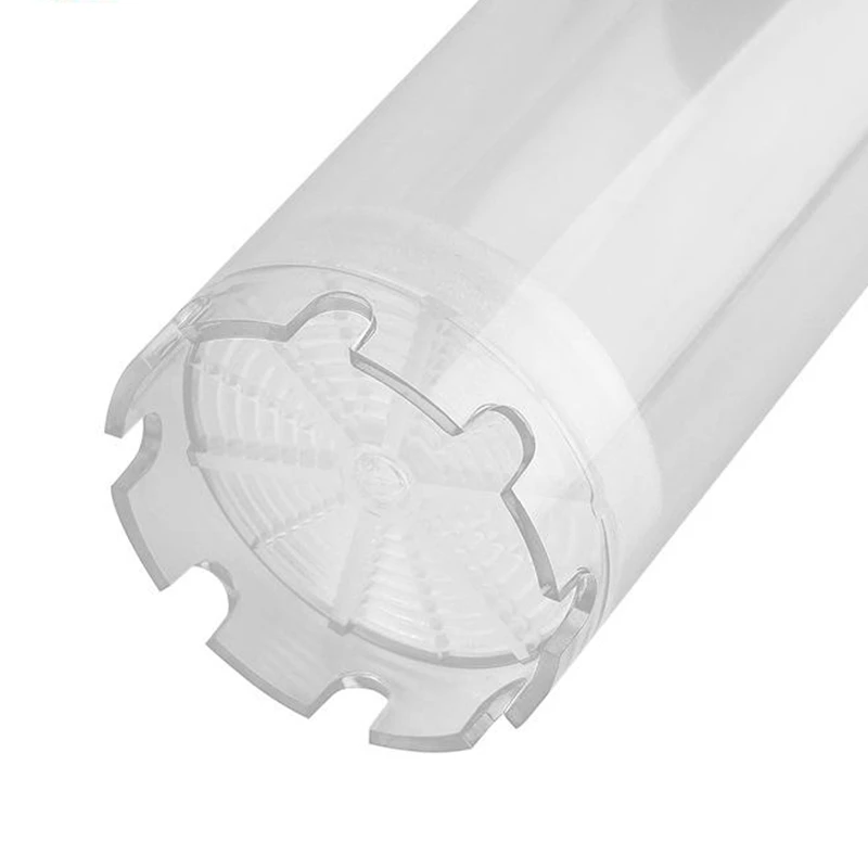 Carcasa de filtro de agua de cartucho transparente vacío reutilizable de 10 pulgadas, varios medios recargables