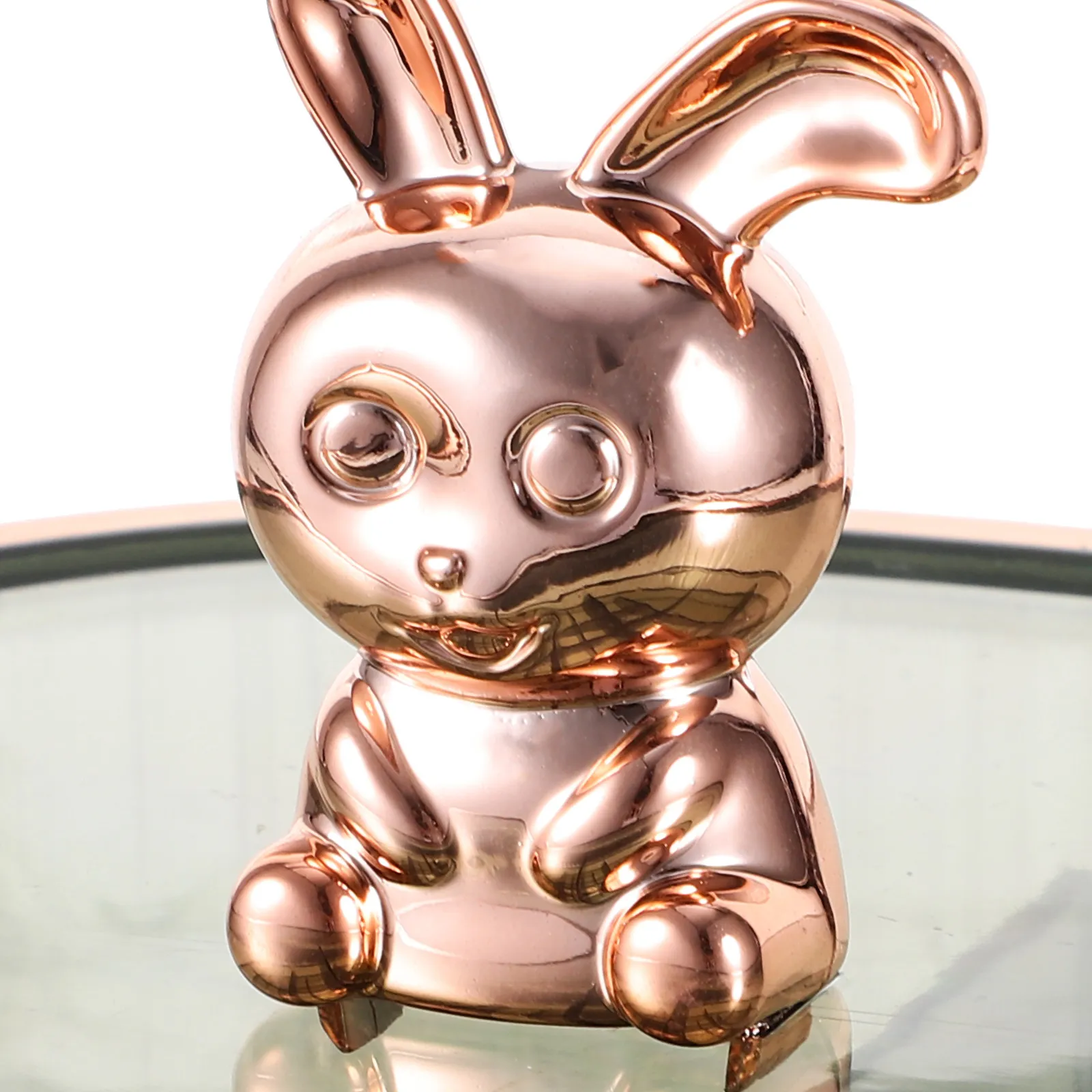 

Multi-Layer Jewelry Box ABS Organizer Decorative Jewelry Case Mini Rabbit Statue Display Stand for Women Accessories