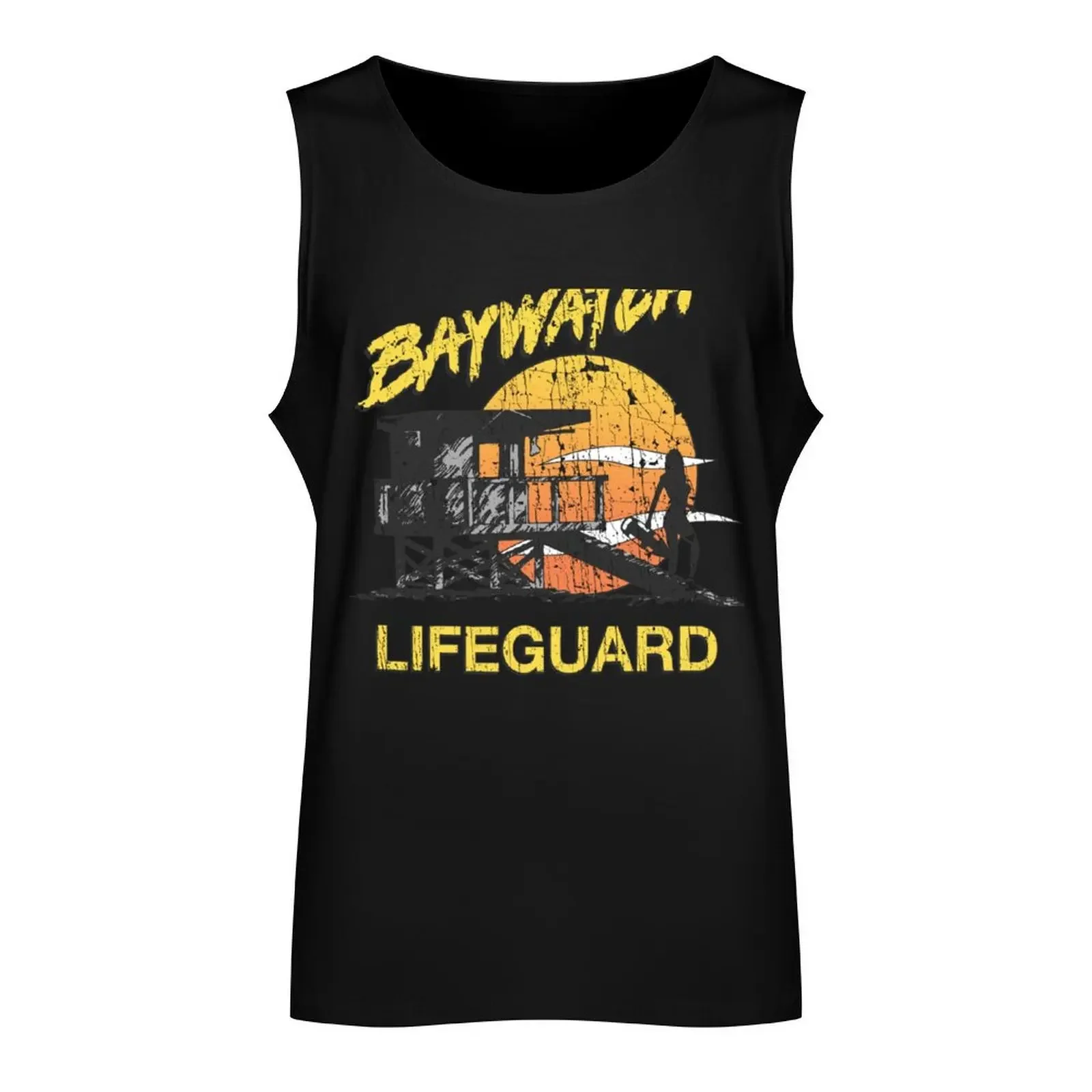 Baywatch Lifeguard Sunset 1989 Tank Top Men's summer clothes Gym T-shirts for men Men's tops Bodybuilding shirt Tank Top