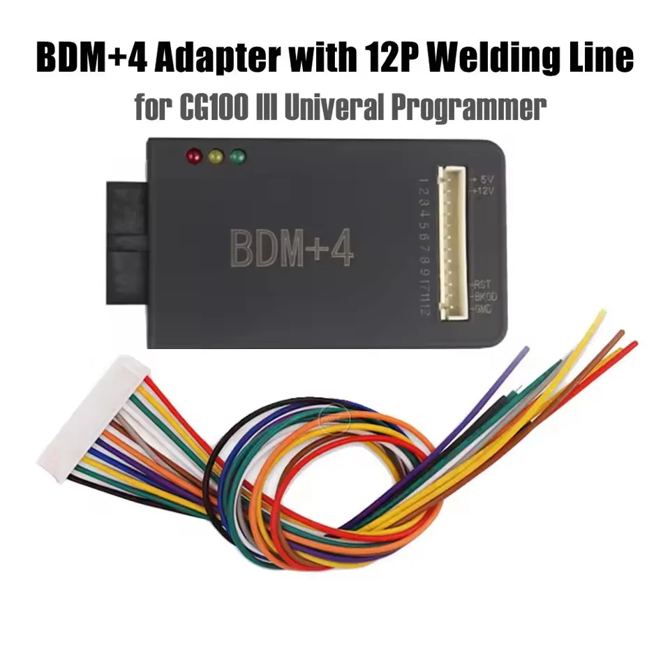 CG100 BDM+4 Adapter with 12P Welding Line Work for CG100 III Programmer to Repair Various of Intrument Airbag and Module Data
