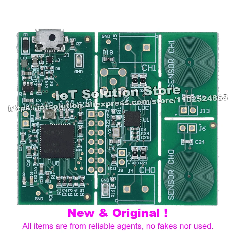 LDC1612EVM LDC1612 Evaluation Module for Inductance to Digital Converter with Sample PCB Coils