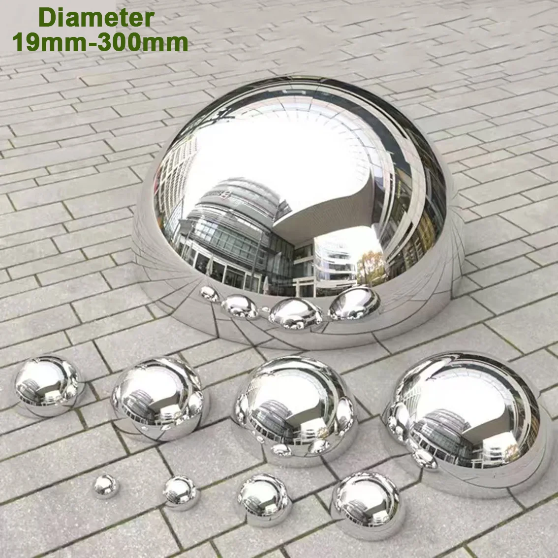 Afbeelding 4: 1 Stuks 304 Spiegel Gepolijst Roestvrij Staal Half Bal Holle Halfrond 1.0 Mm 1.5 Mm 2.0 Mm dikke Decoratieve Dome Cap Voor Ambachten