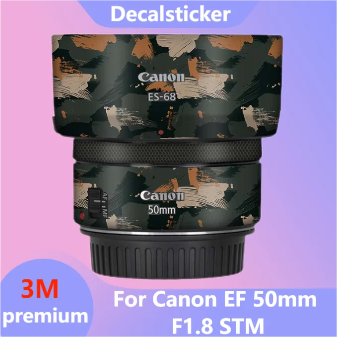 For Canon EF 50mm F1.8 STM Camera Lens Sticker Protective Skin Decal Vinyl Wrap Film Anti-Scratch Protector Coat EF50/1.8