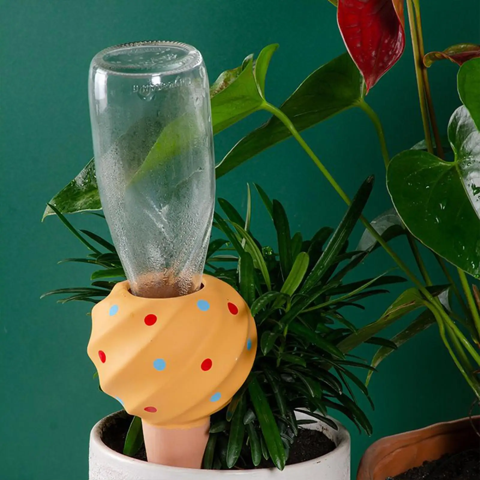 

Plant Self Watering Spikes Water Spikes Plant Watering Devices 4 Pieces Automatic Irrigation System Clay Tool Kit Gardening