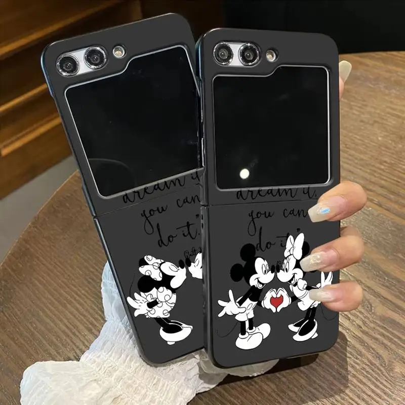 phone Cases for Samsung Galaxy Z Flip 5 6 case ZFlip4 ZFlip5 5G ZFlip3 Flip funda Antiscratch cover Cool Cute Mickey Minnie Art