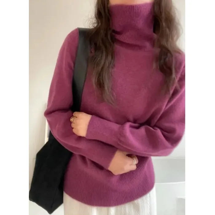 الخريف الشتاء عالية Ne Thiened الدافئة فضفاضة محبوك سترة ort Sle التخسيس كسول Sle ألياف البوليستر 00%