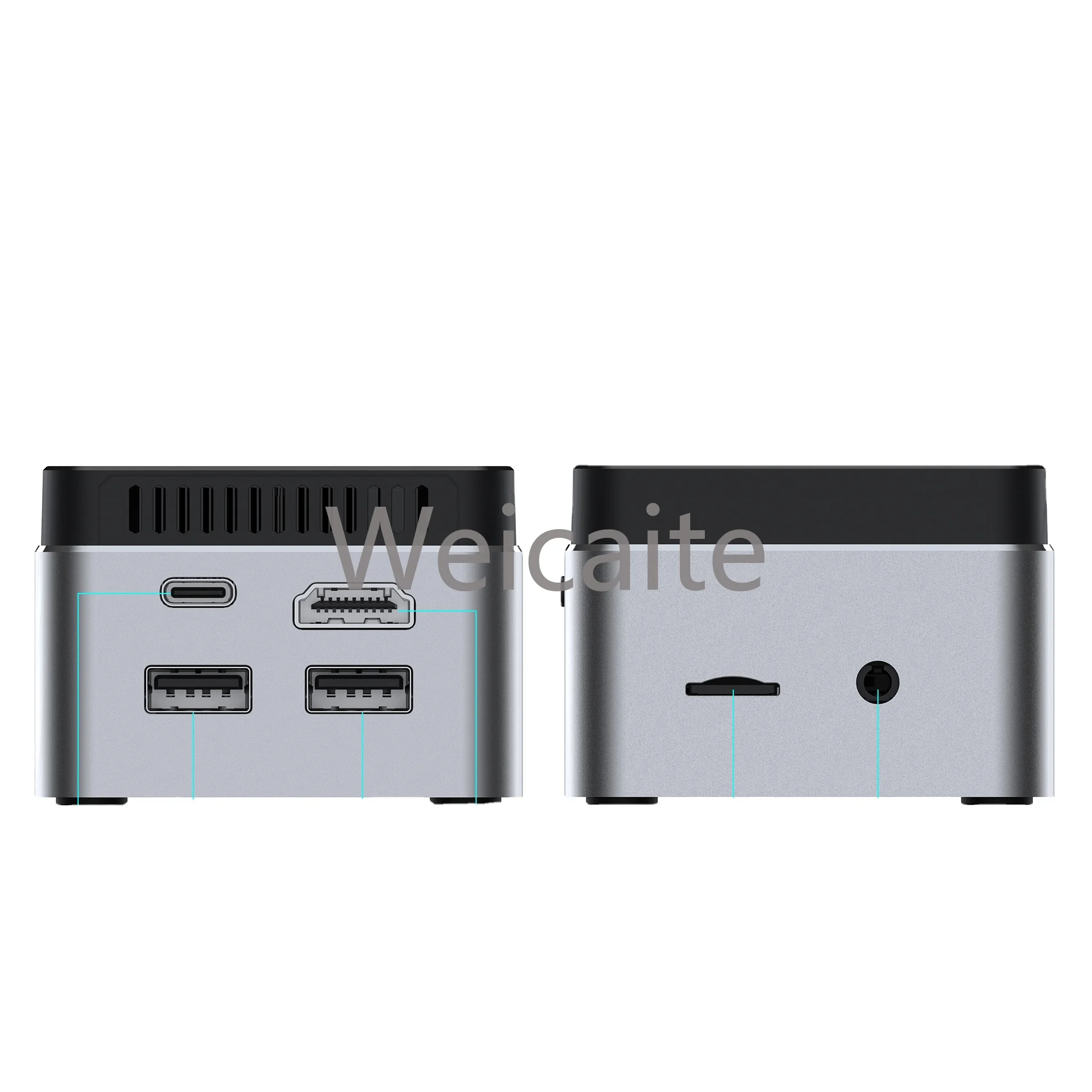 Mini PC barato EMMC 32GB/64GB/128GB Mini PC sin ventilador con función completa tipo c Intel Atom Z8350 Windows 10 Mini PC
