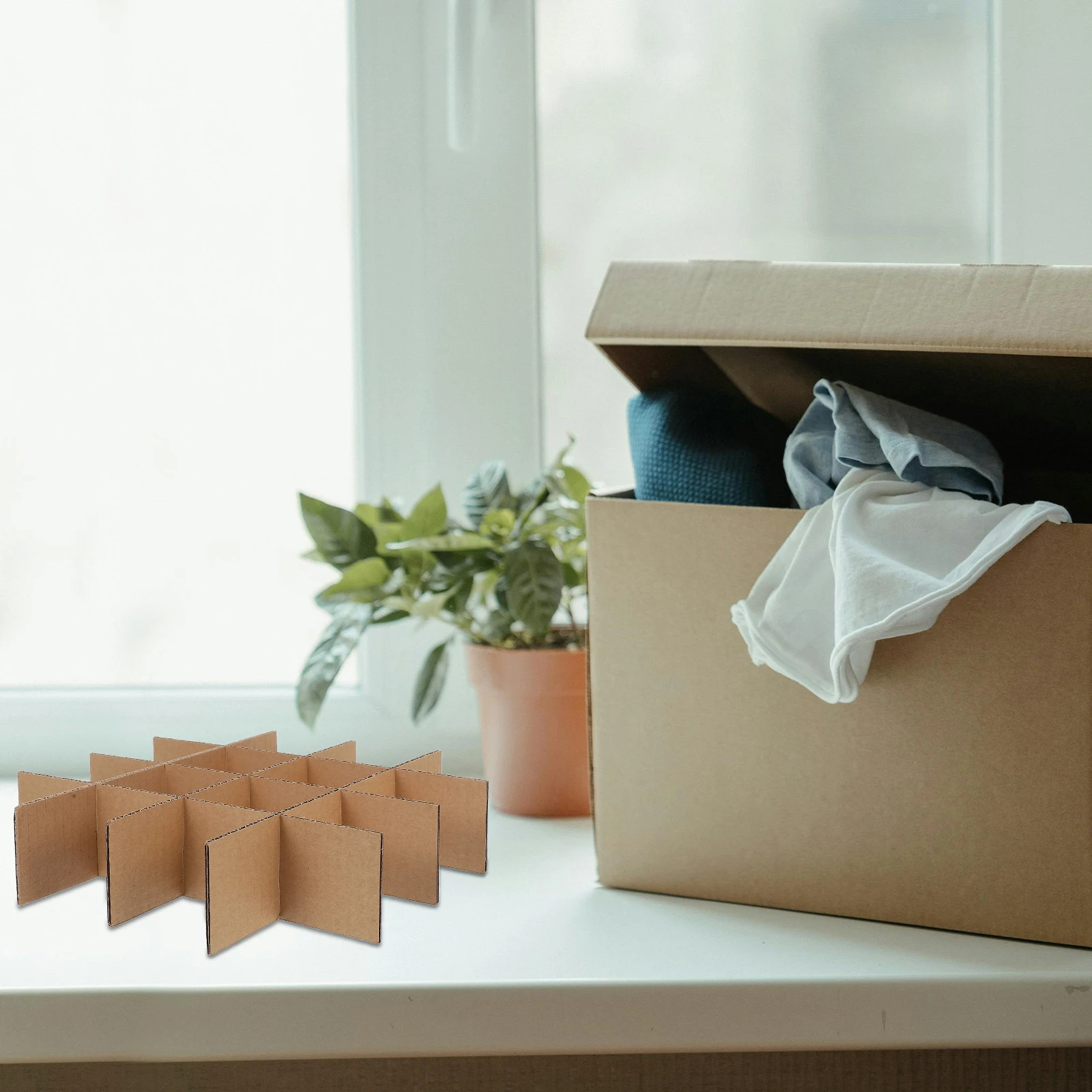 Divisor de cartón de transporte, organizador de compartimento fuerte para suministros de costura, colecciones de rocas, caja partición transparente, 6 uds.