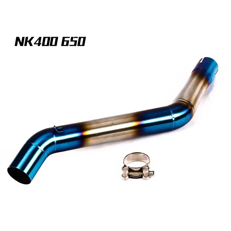 Motorcycle Exhaust Connecting Link Pipe Middle Mid Tube Slip on Exhaust System 51mm Pipe for CFMOTO 400NK 650NK